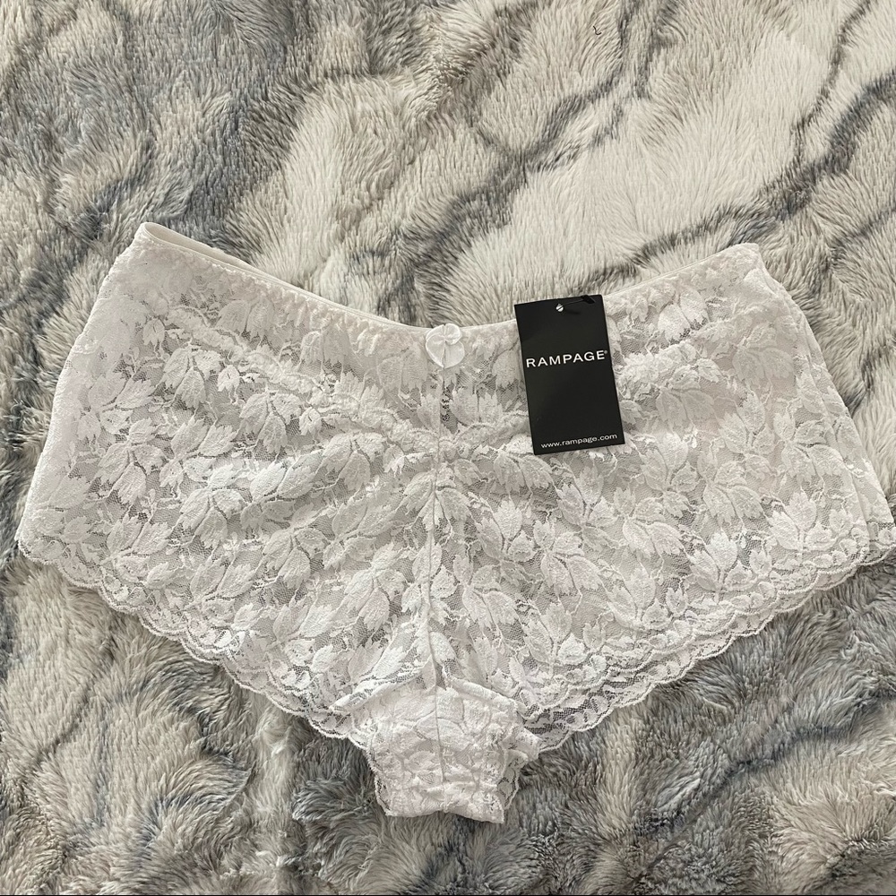 White Lace Boy Short Lingerie Bottom